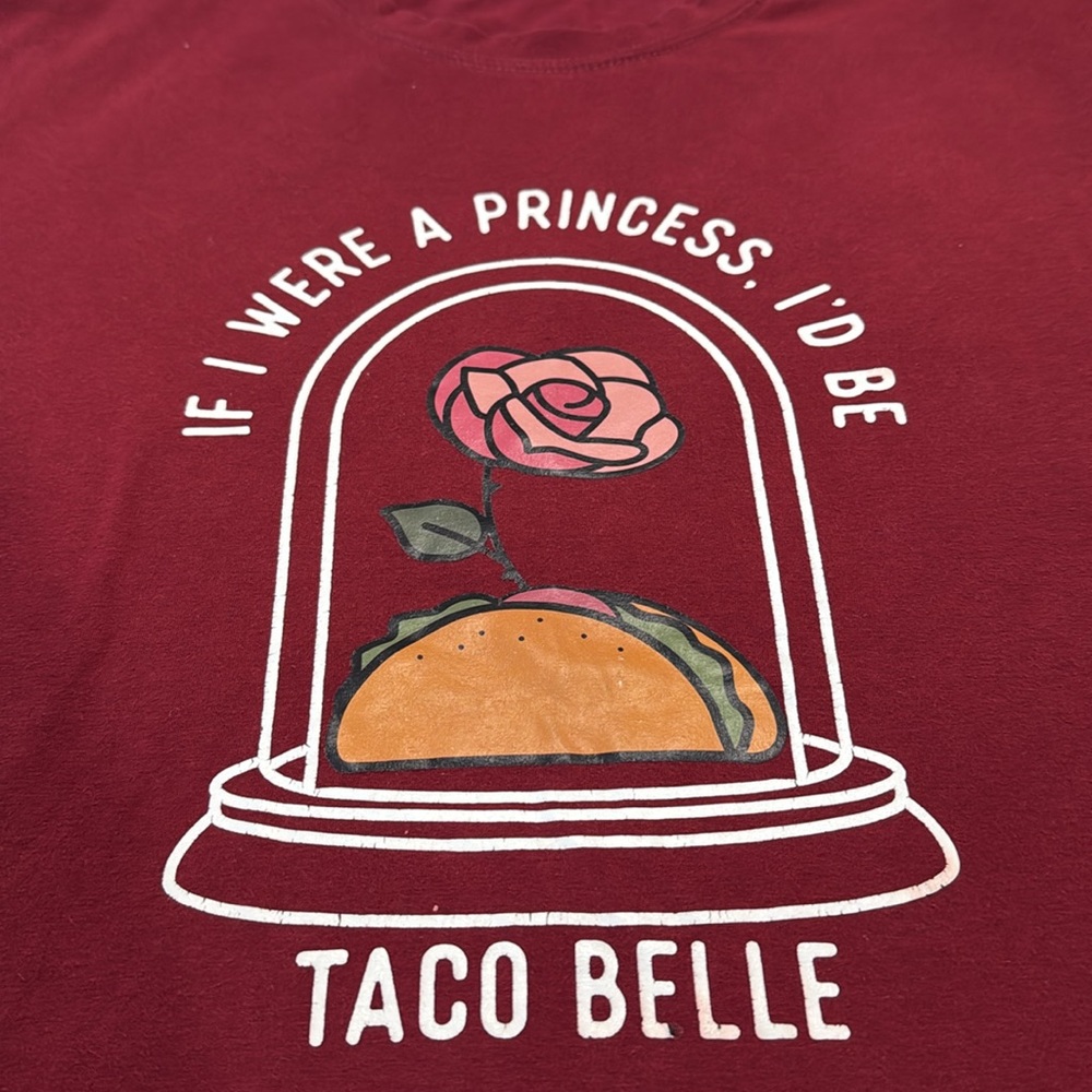 If I were A Princess Tshirt Women Funny Taco Lovers Shirt Taco Belle Graphic Tee - Picture 3 of 5